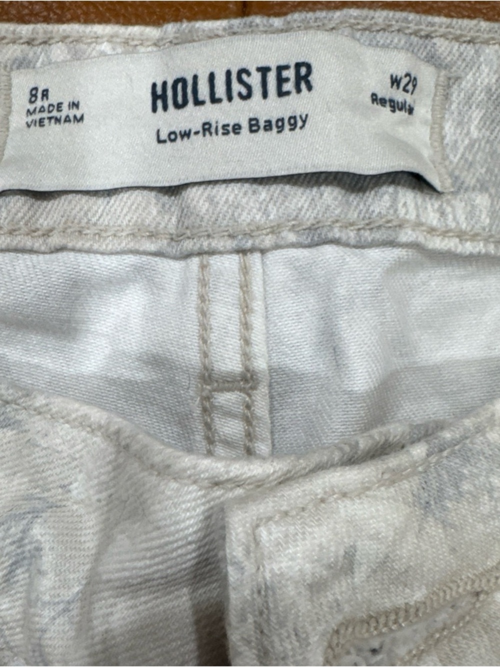 Hollister Women’s Low Rise Baggy Pants Size 8 Waist 29 Camo  Print Wide Leg - Picture 5 of 7